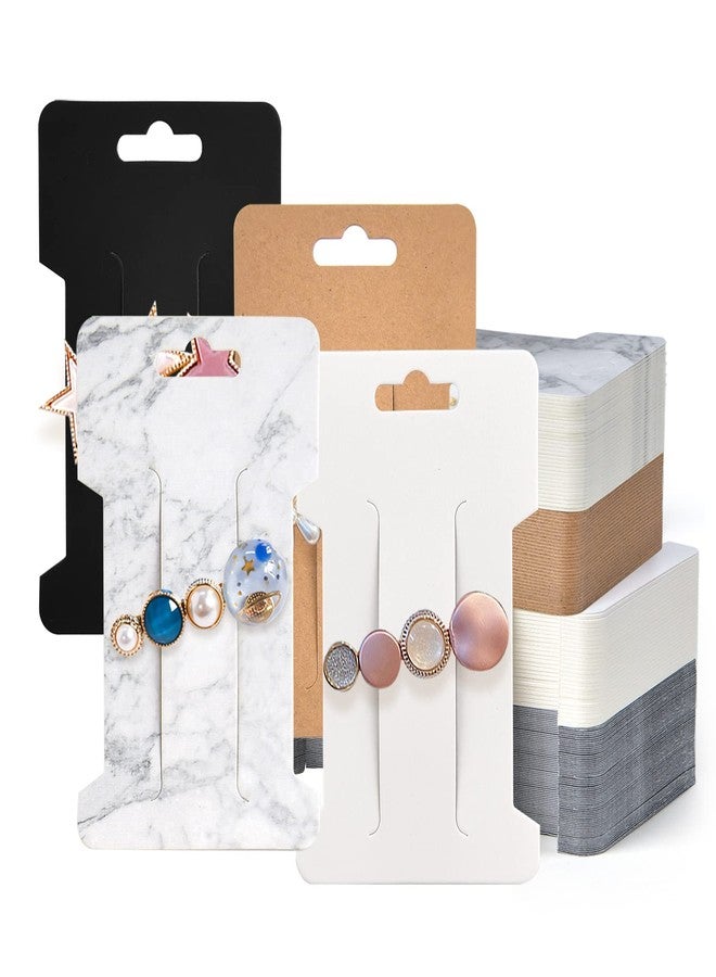 Festiko®200 PCS Hair Clip Bow Display Cards Hair Barrettes Jewelry Display Holder Rectangle Paper Cardboard for Hair Accessories Display and Organizing, 4 x 2-1/2 Inches (Mix) - Image 1